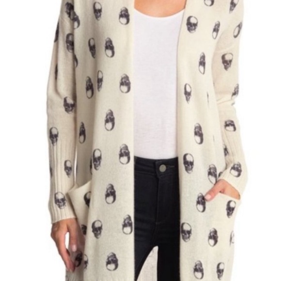🎉HOST PICK!🎉 Skull Cashmere Hallie Skull Cardigan (size small) - Picture 2 of 4